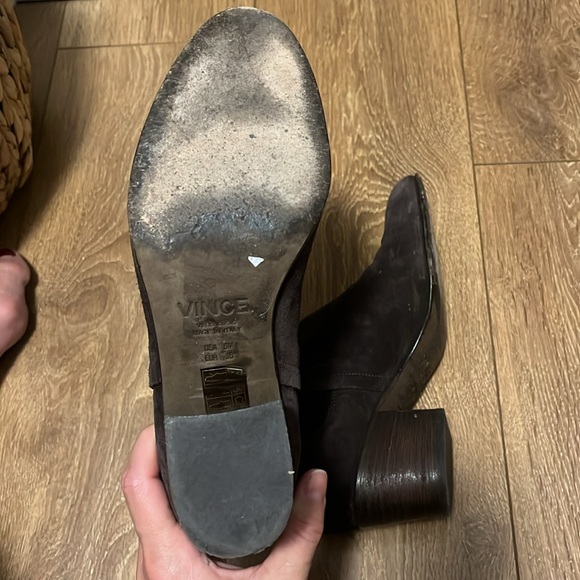 Vince Chocolate Suede Ankle Boot - Picture 8 of 11